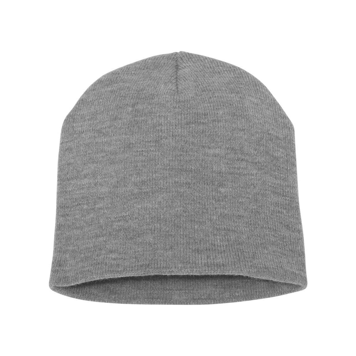 Heather - Front - YP Classics Short Beanie
