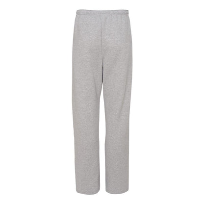 Athletic Heather - Back - JERZEES NuBlend Open Bottom Sweatpants with Pockets