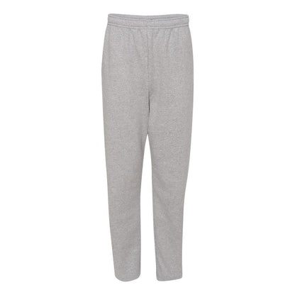 Athletic Heather - Front - JERZEES NuBlend Open Bottom Sweatpants with Pockets