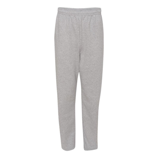 Athletic Heather - Front - JERZEES NuBlend Open Bottom Sweatpants with Pockets