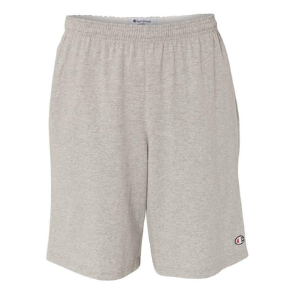 Oxford Grey - Front - Champion Cotton Jersey 9 Shorts with Pockets