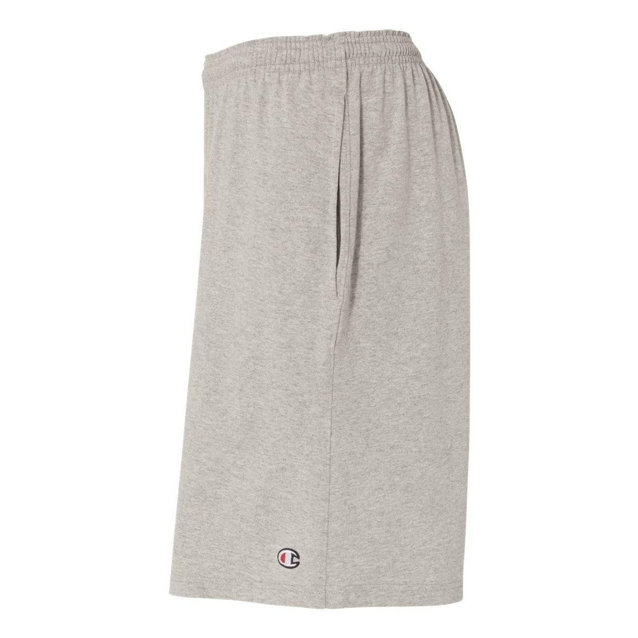 Oxford Grey - Side - Champion Cotton Jersey 9 Shorts with Pockets