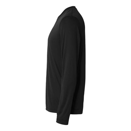Black - Side - Hanes Cool DRI Long Sleeve Performance T-Shirt