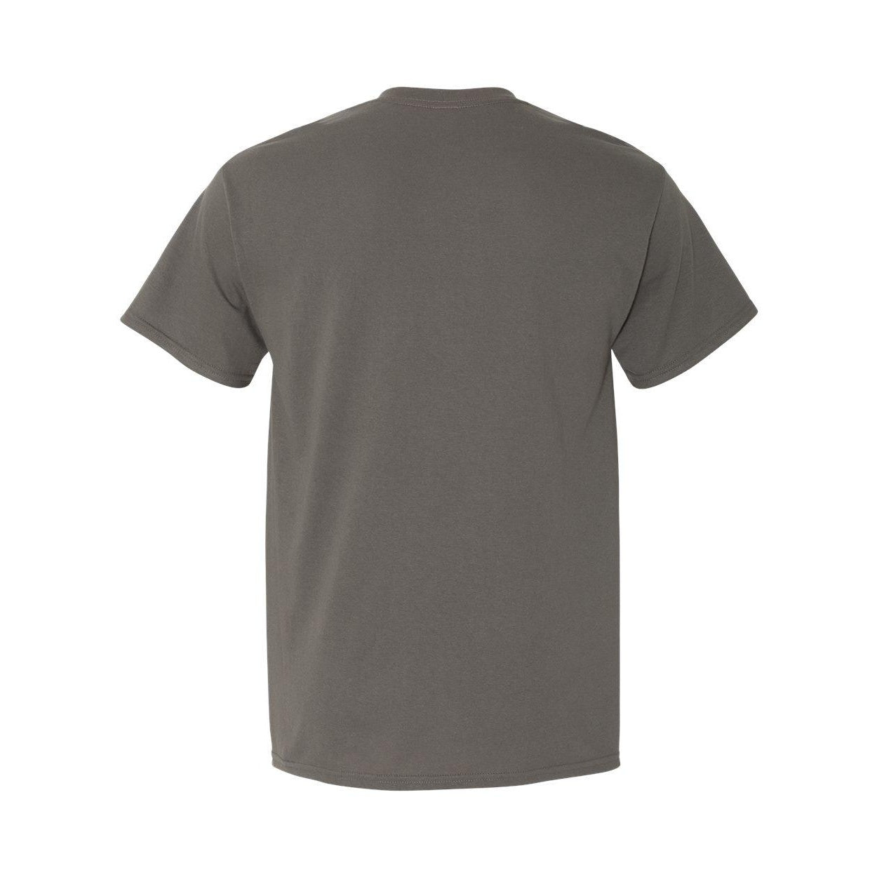 Charcoal - Back - Gildan Heavy Cotton Pocket T-Shirt