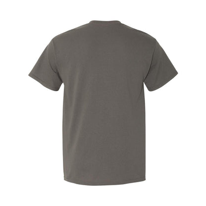 Charcoal - Back - Gildan Heavy Cotton Pocket T-Shirt