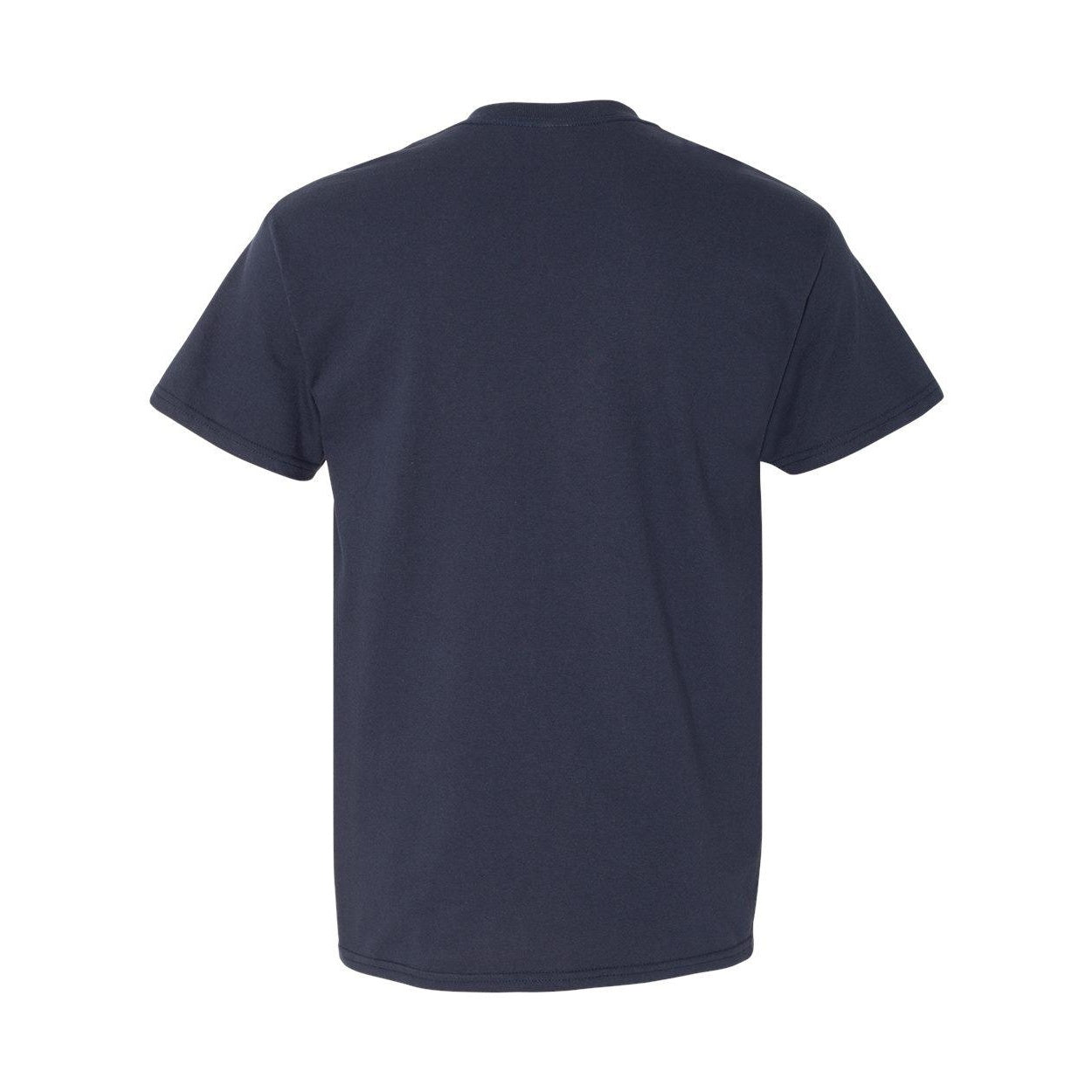 Navy - Back - Gildan Heavy Cotton Pocket T-Shirt