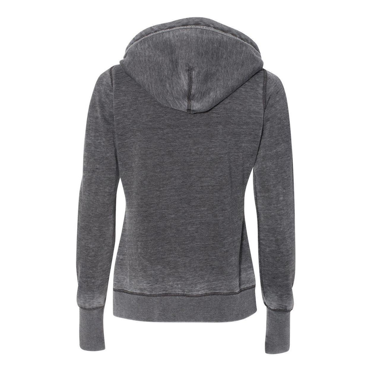 Dark Smoke - Back - J. America Women's Zen Fleece Hooded Sweatshirt