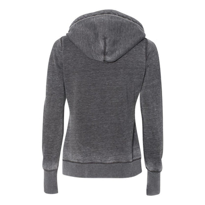 Dark Smoke - Back - J. America Women's Zen Fleece Hooded Sweatshirt