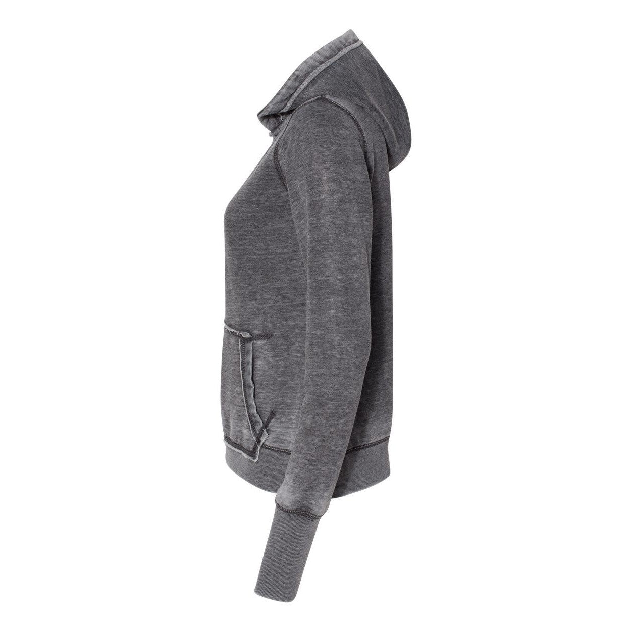 Dark Smoke - Side - J. America Women's Zen Fleece Hooded Sweatshirt