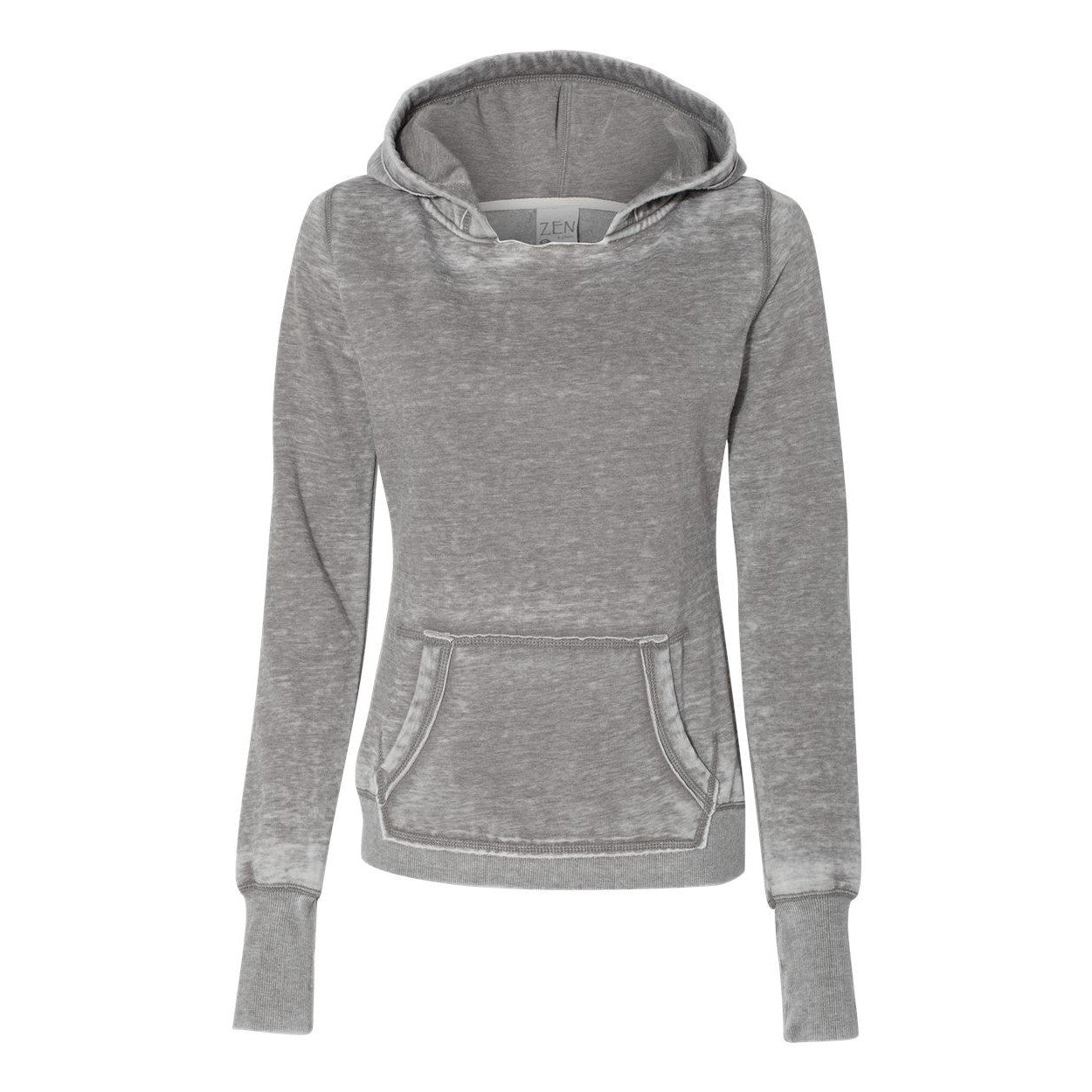 Cement - Front - J. America Women's Zen Fleece Hooded Sweatshirt