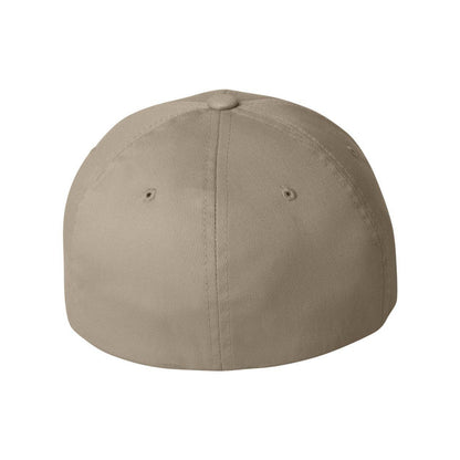 Khaki - Back - Flexfit Cotton Blend Cap
