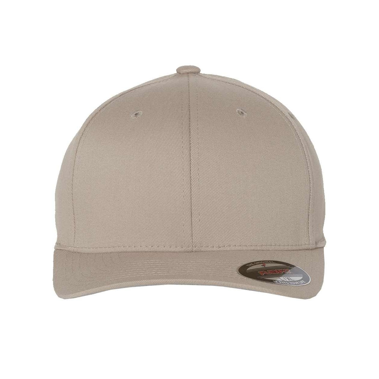 Khaki - Front - Flexfit Cotton Blend Cap