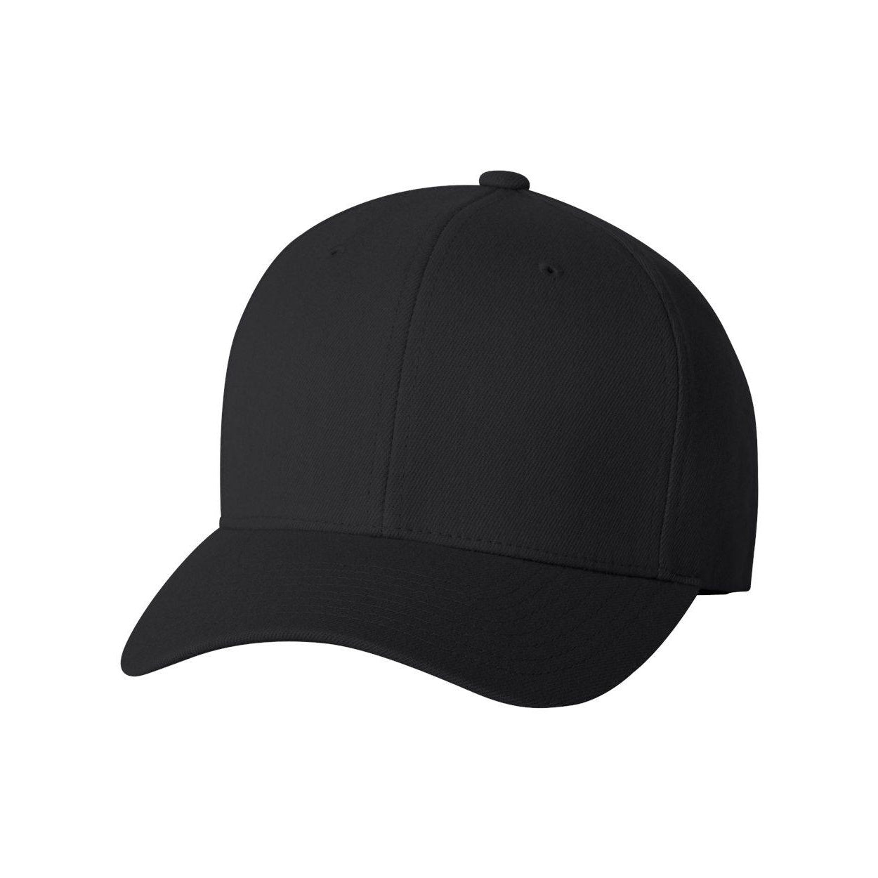 Black - Front - Flexfit Wool-Blend Cap