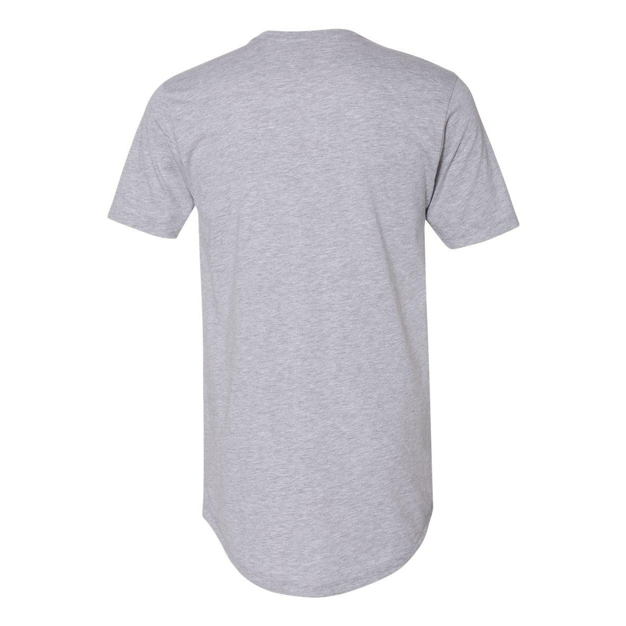 Heather Grey - Back - Next Level Unisex Cotton Long Body T-Shirt