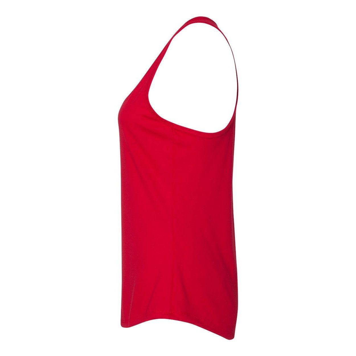 Red - Side - Next Level Women's Gathered Racerback Tank
