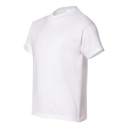White - Side - Hanes Essential-T Youth T-Shirt