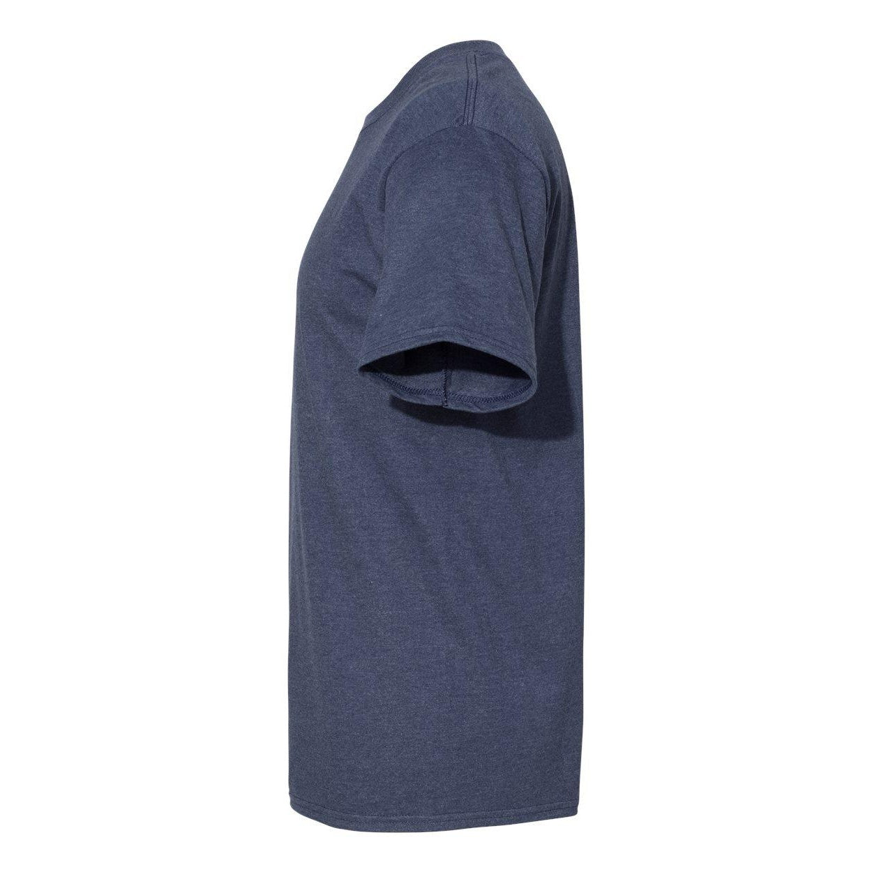 Heather Navy - Side - Hanes Beefy-T T-Shirt