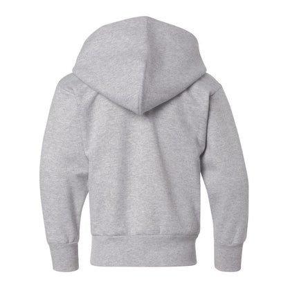 Light Steel - Back - Hanes Ecosmart Youth Hooded Sweatshirt