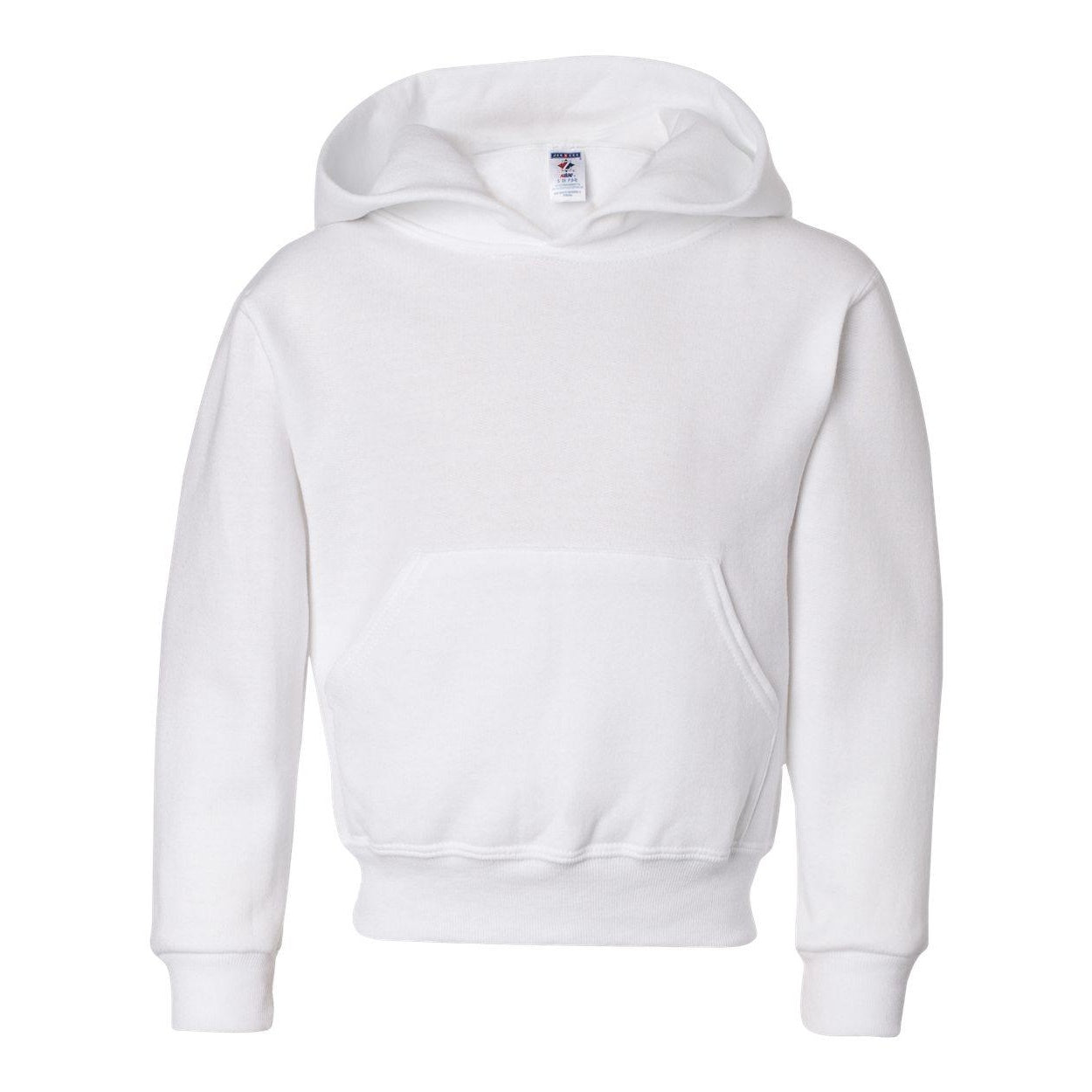 White - Front - JERZEES NuBlend Youth Hooded Sweatshirt