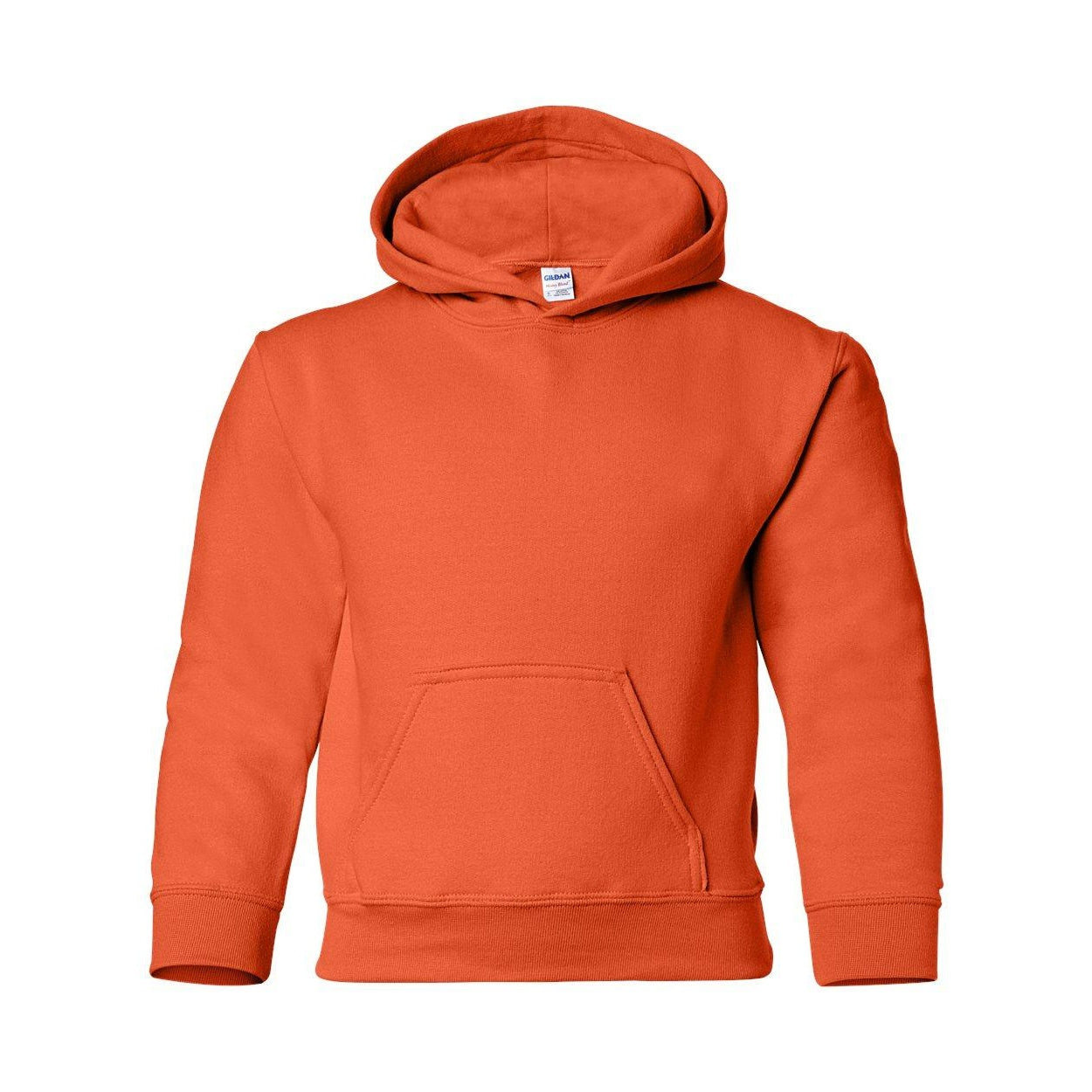 Orange - Front - Gildan Heavy Blend Youth Hooded Sweatshirt