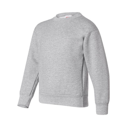 Light Steel - Side - Hanes Ecosmart Youth Crewneck Sweatshirt