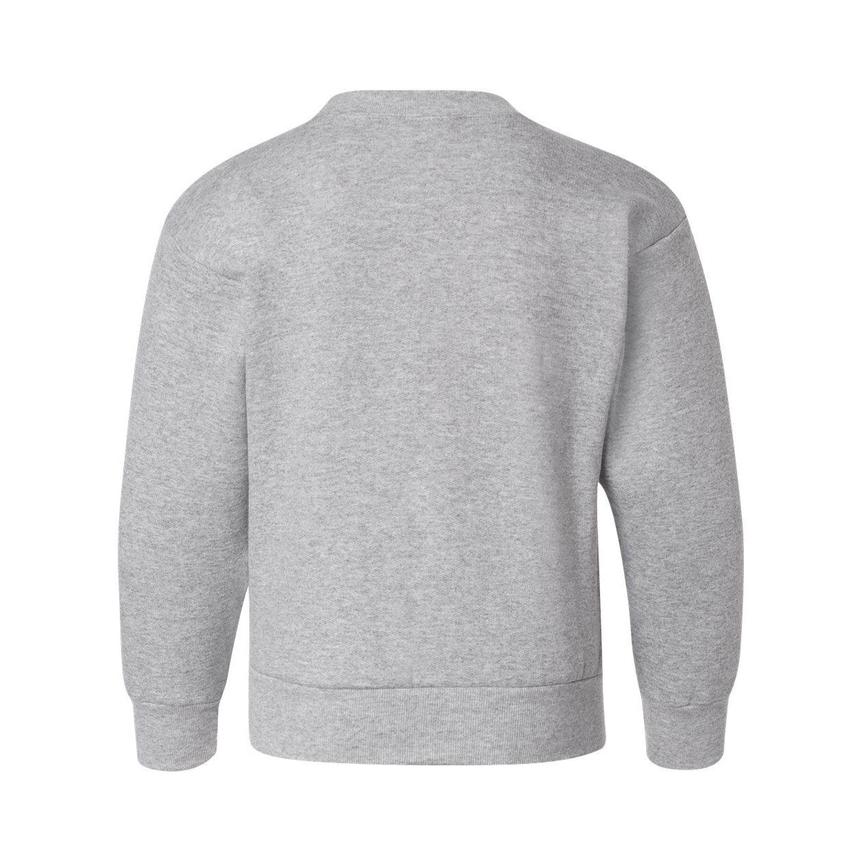 Light Steel - Back - Hanes Ecosmart Youth Crewneck Sweatshirt