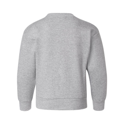 Light Steel - Back - Hanes Ecosmart Youth Crewneck Sweatshirt