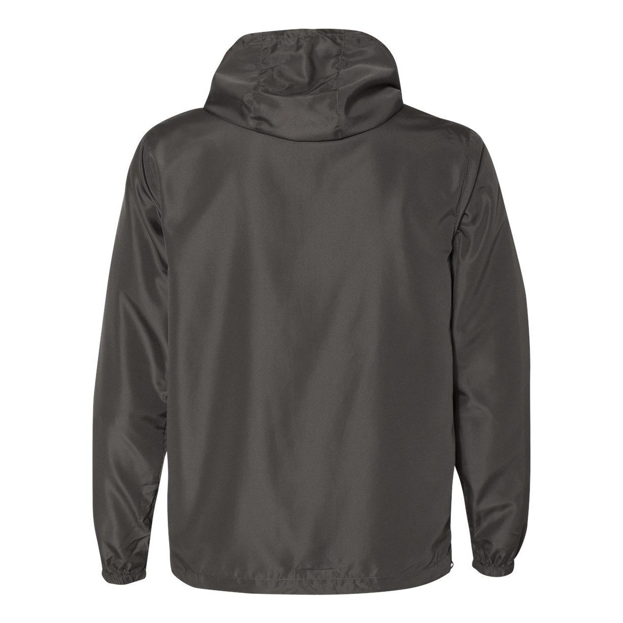 Graphite - Back - Independent Trading Co. Lightweight Windbreaker Full-Zip Jacket