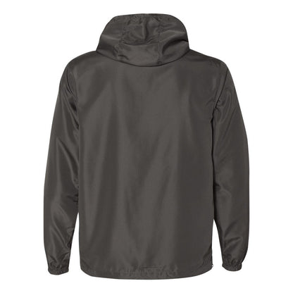 Graphite - Back - Independent Trading Co. Lightweight Windbreaker Full-Zip Jacket