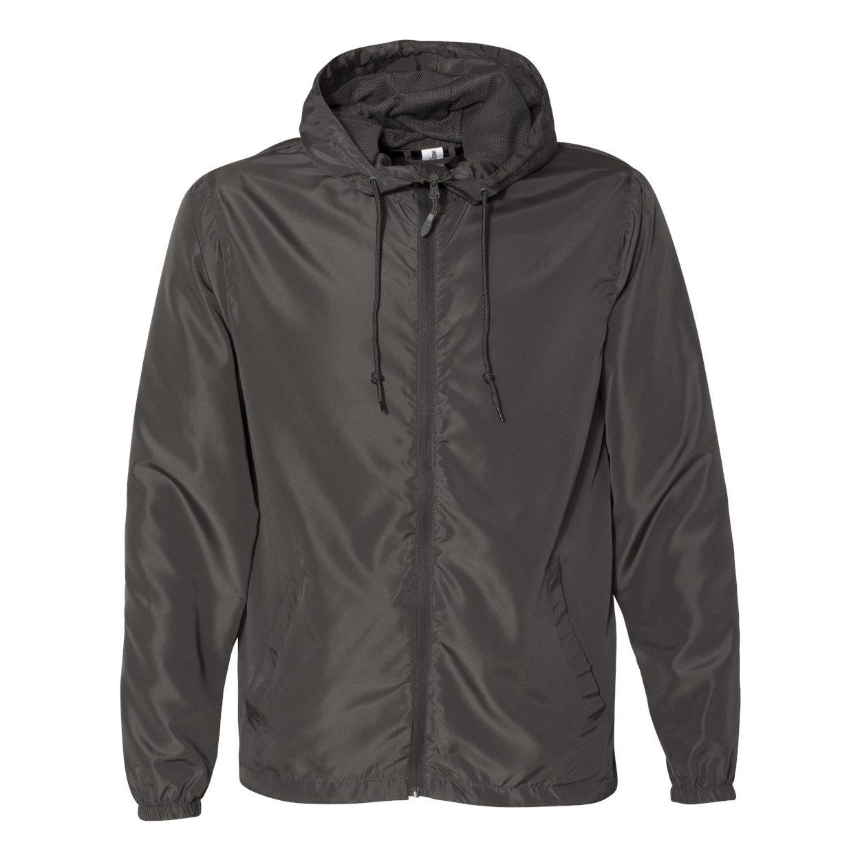 Graphite - Front - Independent Trading Co. Lightweight Windbreaker Full-Zip Jacket