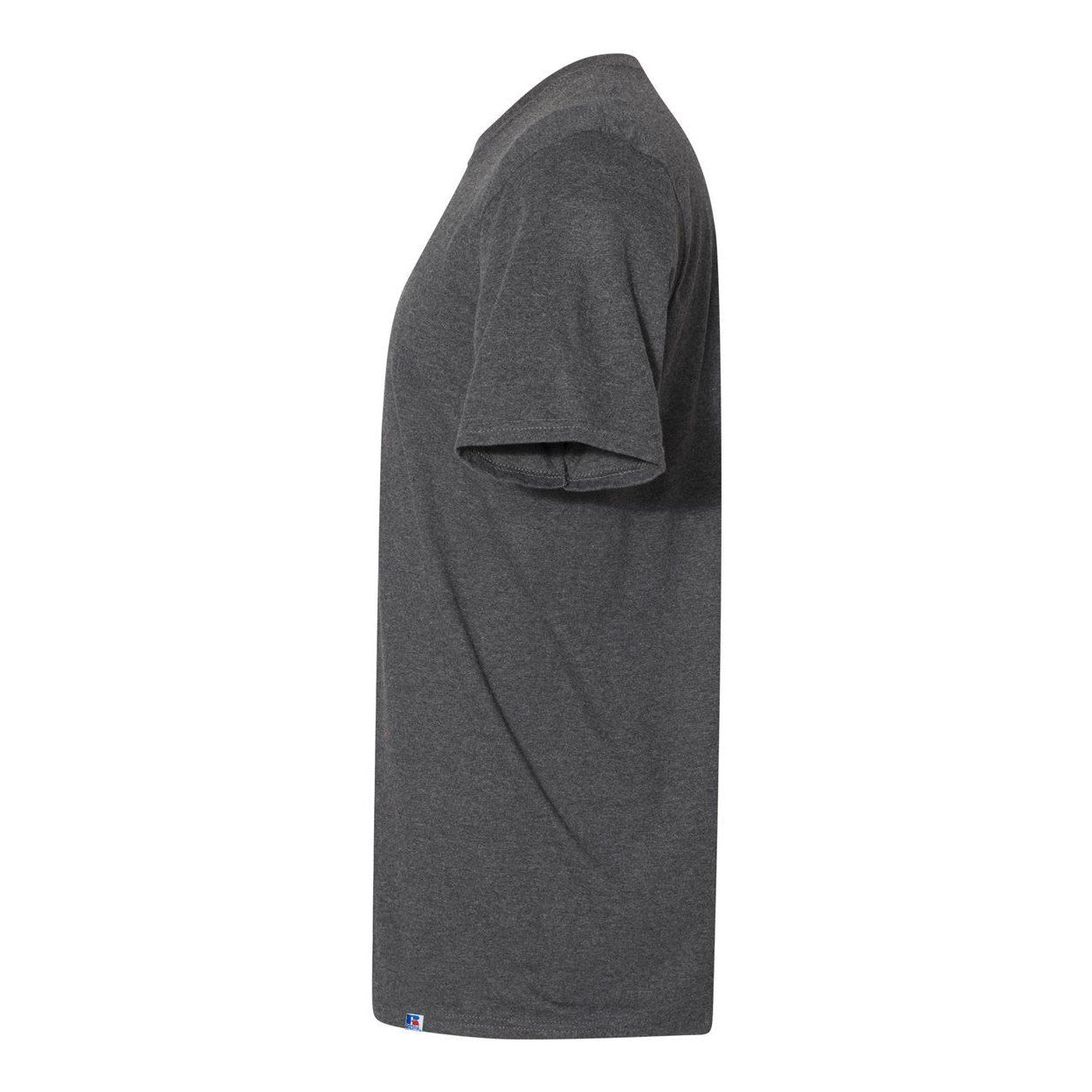 Black Heather - Side - Russell Athletic Essential 60-40 Performance T-Shirt
