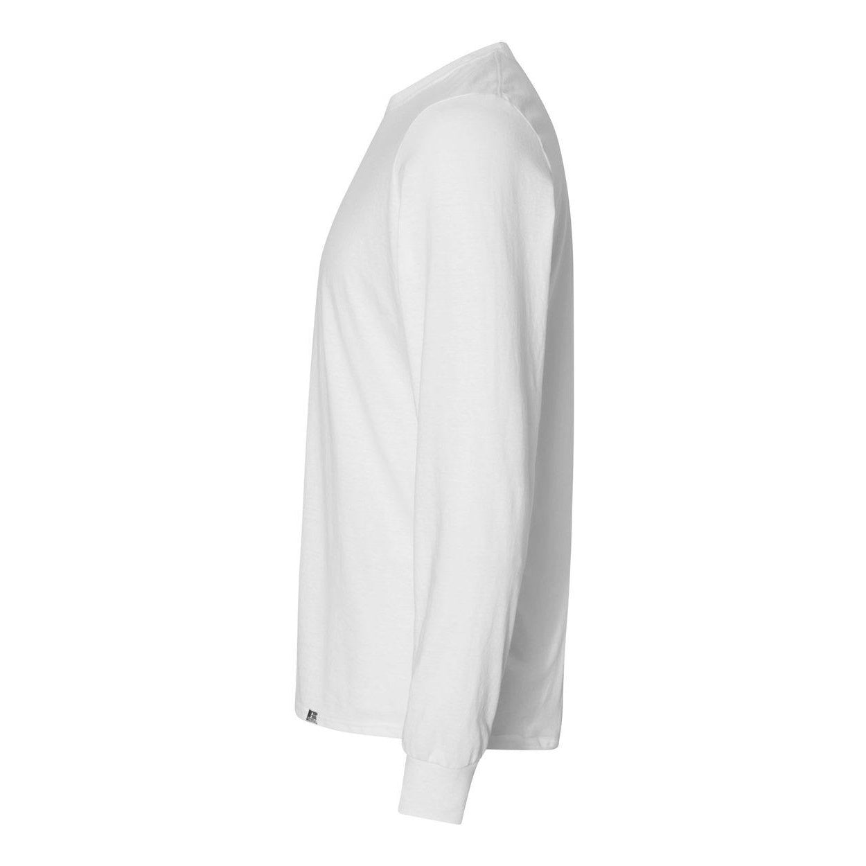 White - Side - Russell Athletic Essential 60-40 Performance Long Sleeve T-Shirt