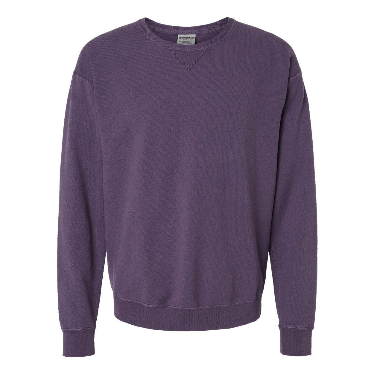 Grape Soda - Front - ComfortWash by Hanes Garment-Dyed Unisex Crewneck Sweatshirt
