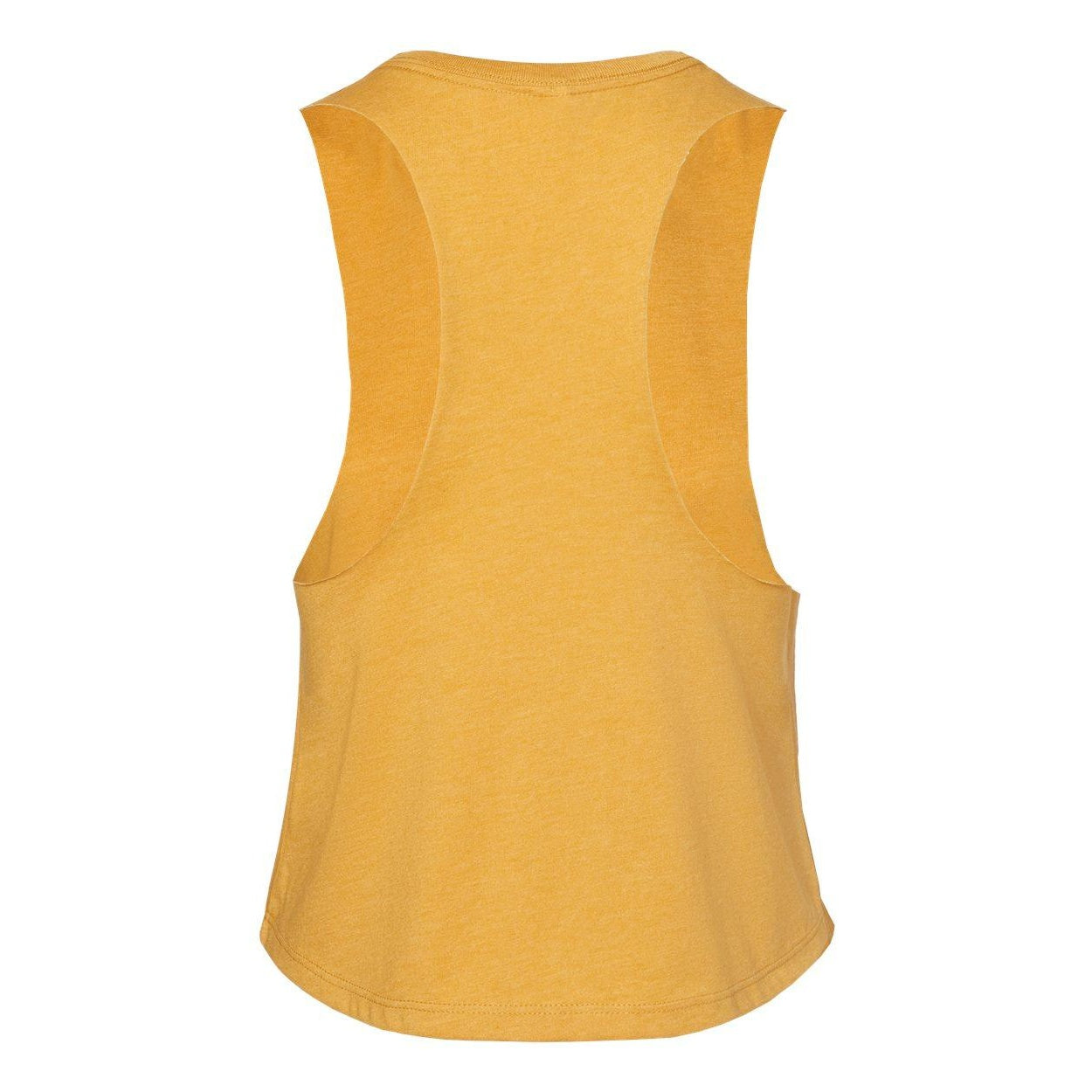 Heather Mustard - Back - BELLA + CANVAS Women's Racerback Crop Tank