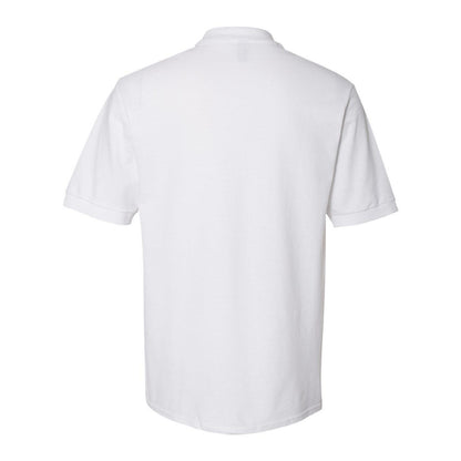 White - Back - JERZEES 100% Ringspun Cotton Piqu Polo
