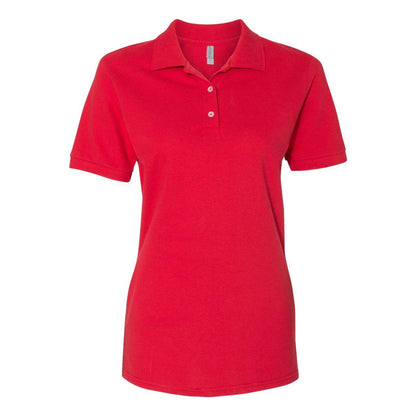 True Red - Front - JERZEES Women's 100% Ringspun Cotton Piqu Polo