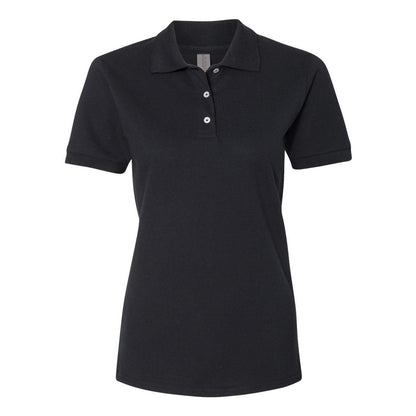 Black - Front - JERZEES Women's 100% Ringspun Cotton Piqu Polo