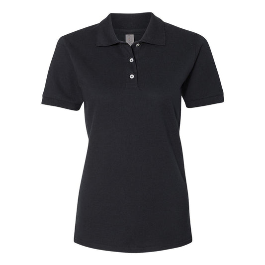 Black - Front - JERZEES Women's 100% Ringspun Cotton Piqu Polo