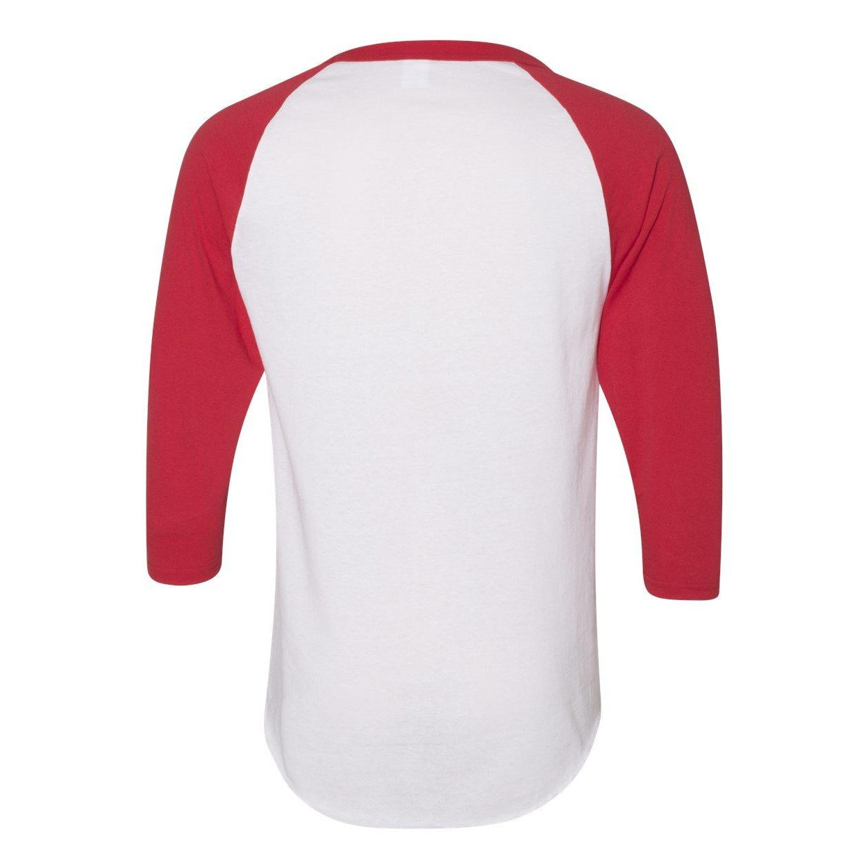 White- Red - Back - Augusta Sportswear Three-Quarter Raglan Sleeve Baseball Jersey