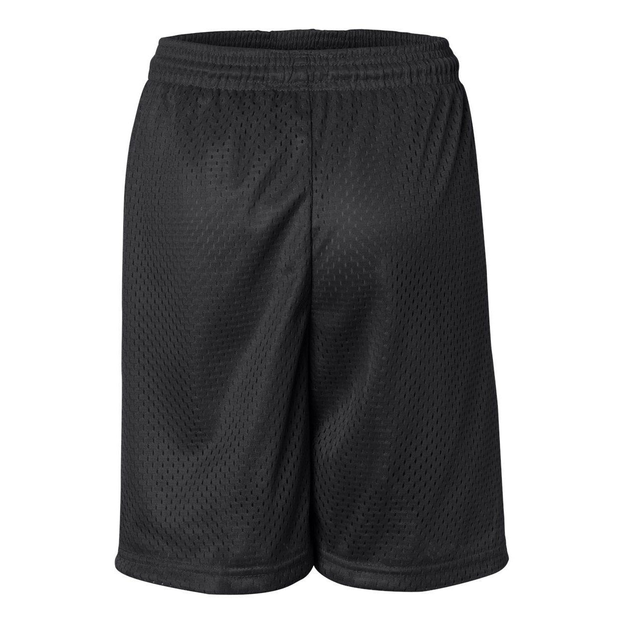Black - Back - Badger Youth Pro Mesh 6 Shorts
