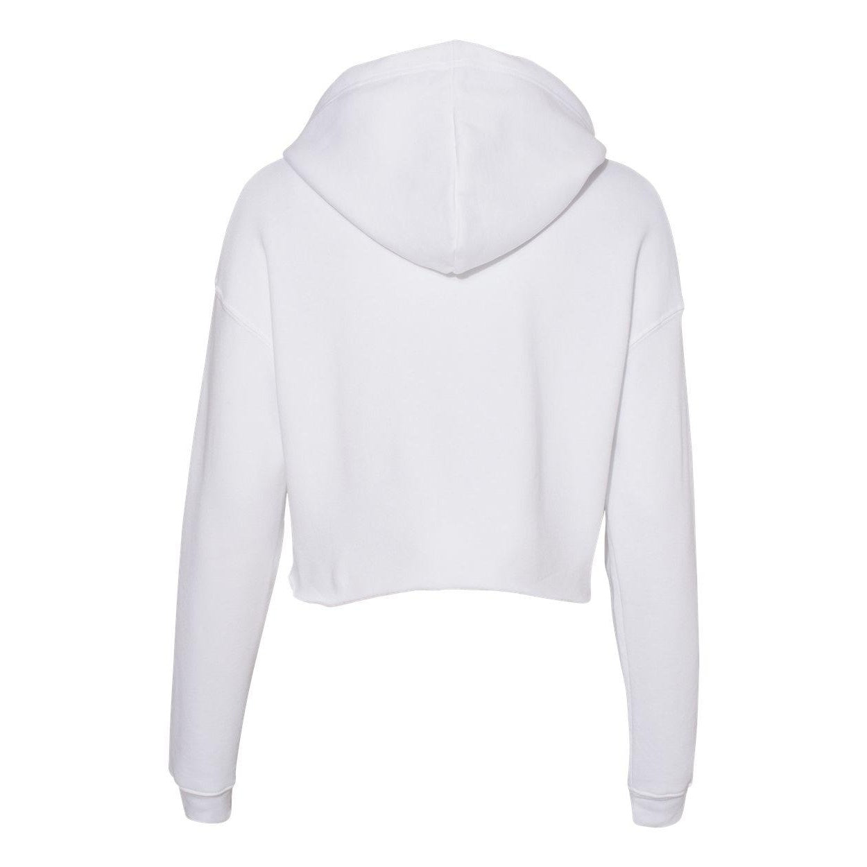White - Back - BELLA + CANVAS Women's Crop Fleece Hoodie