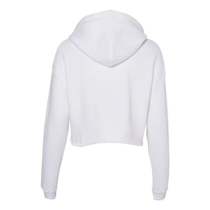 White - Back - BELLA + CANVAS Women's Crop Fleece Hoodie