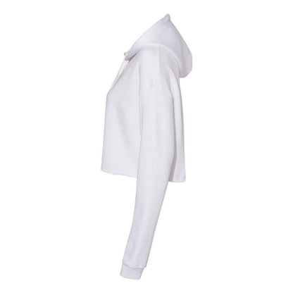 White - Side - BELLA + CANVAS Women's Crop Fleece Hoodie