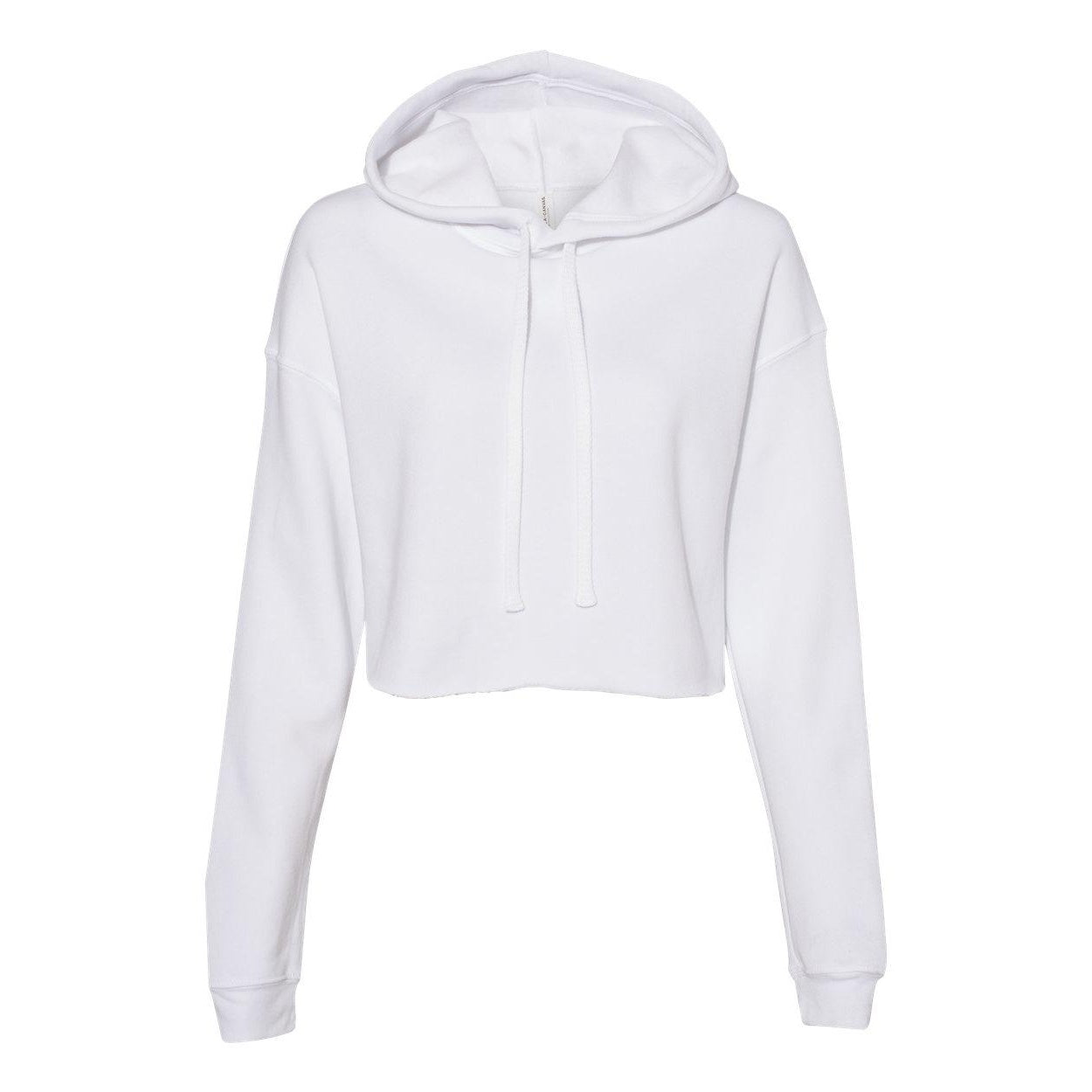 White - Front - BELLA + CANVAS Women's Crop Fleece Hoodie