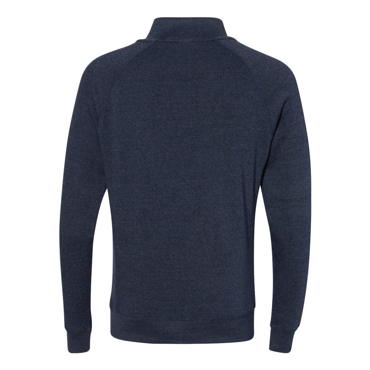 True Navy Triblend - Back - J. America Triblend Quarter-Zip Sweatshirt