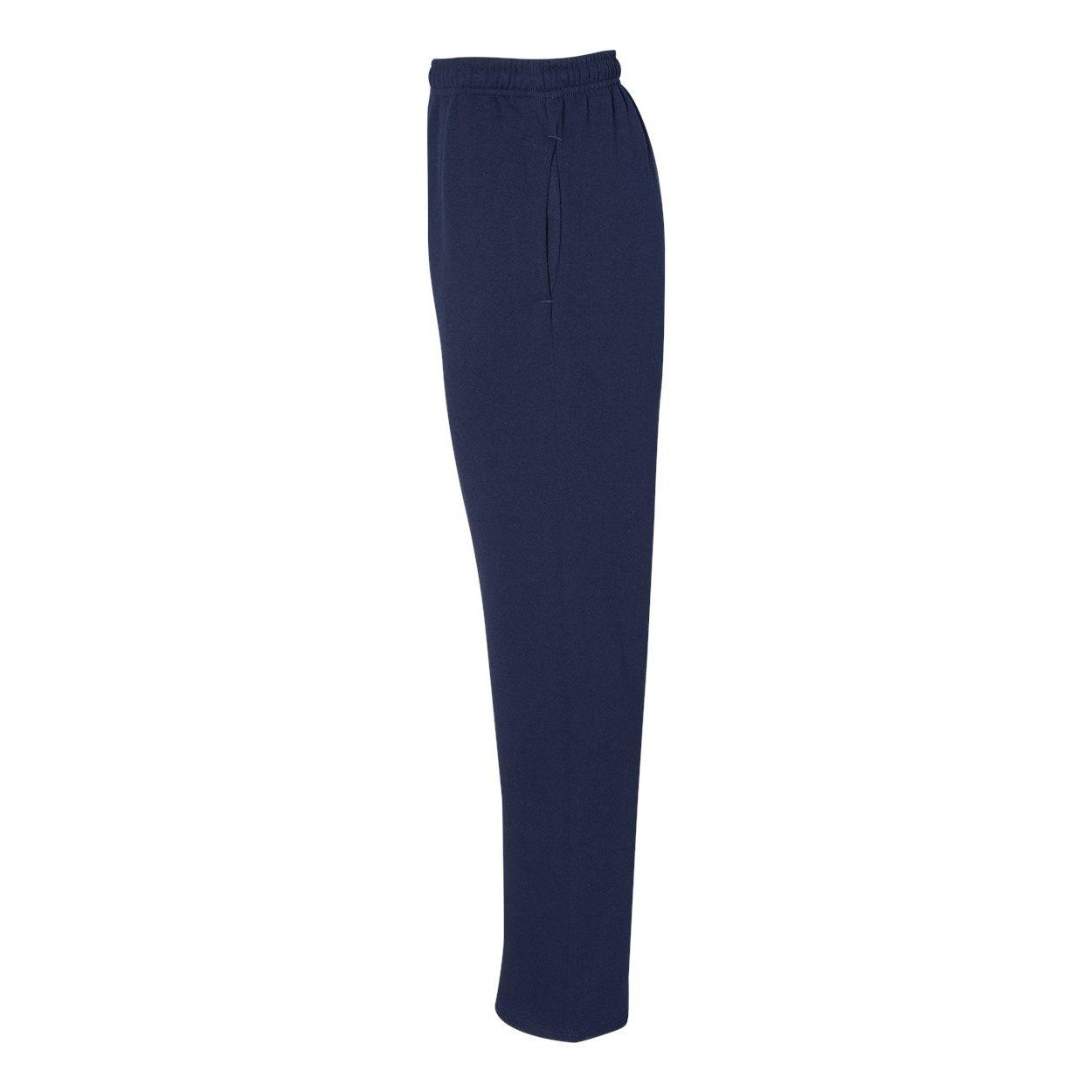 Navy - Side - Russell Athletic Dri Power Open Bottom Pocket Sweatpants