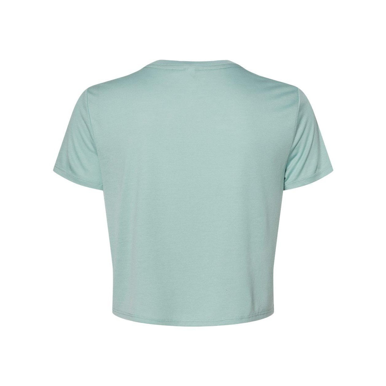 Dusty Blue - Back - BELLA + CANVAS Womens Flowy Crop Tee