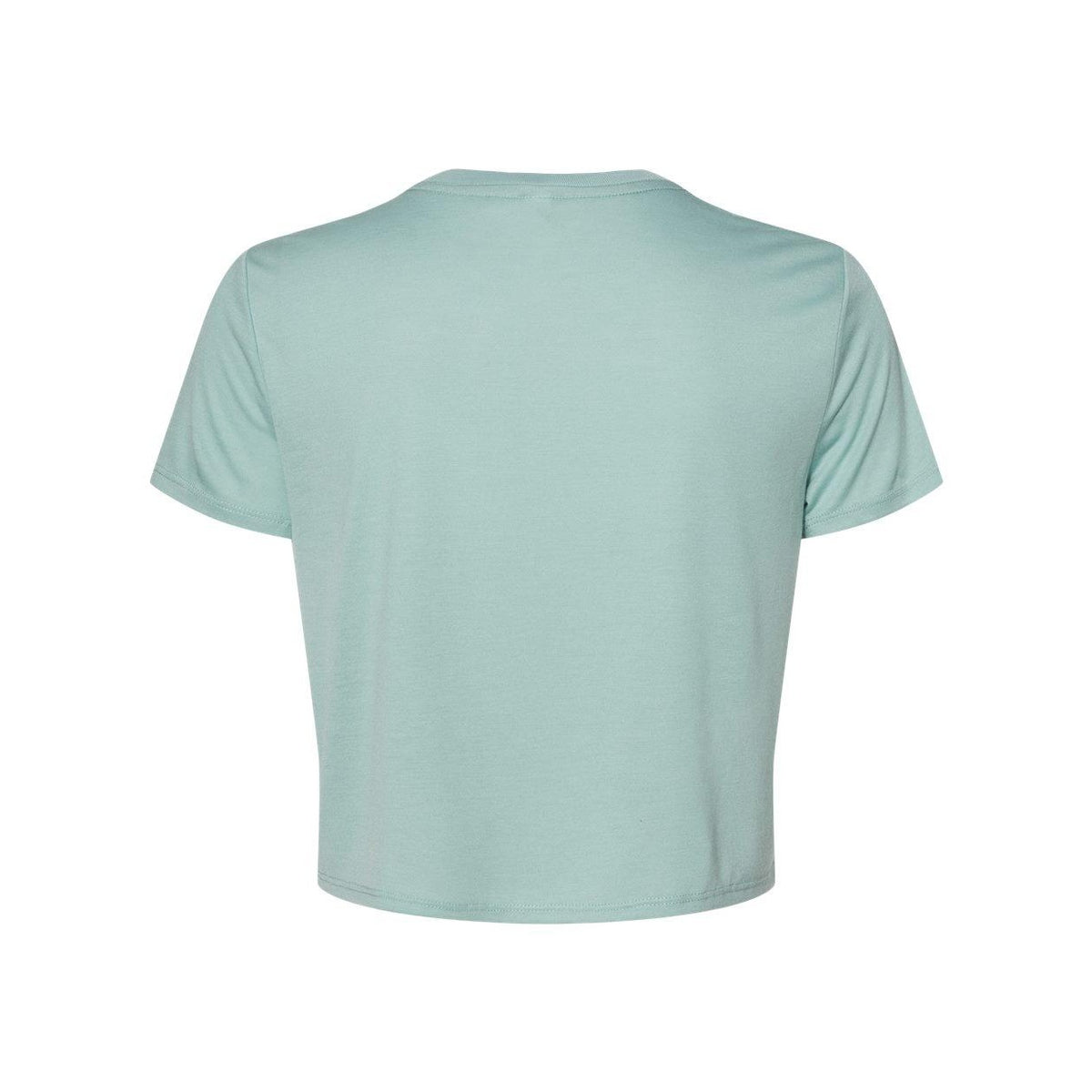 Dusty Blue - Back - BELLA + CANVAS Womens Flowy Crop Tee