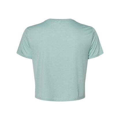 Dusty Blue - Back - BELLA + CANVAS Womens Flowy Crop Tee