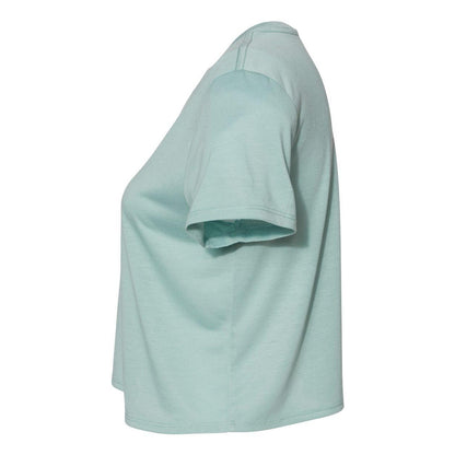 Dusty Blue - Side - BELLA + CANVAS Womens Flowy Crop Tee